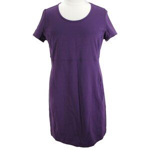 Duluth Trading Co NoGA Classic Short Sleeve Dress Womens Size XL Purple Knit